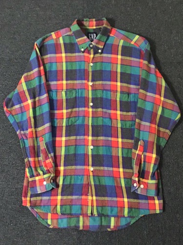 old gap cotton/rayon plaid work shirt (S size, ~103 추천)