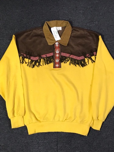 NOS rhino western cord trim sweatshirt (~105 추천)