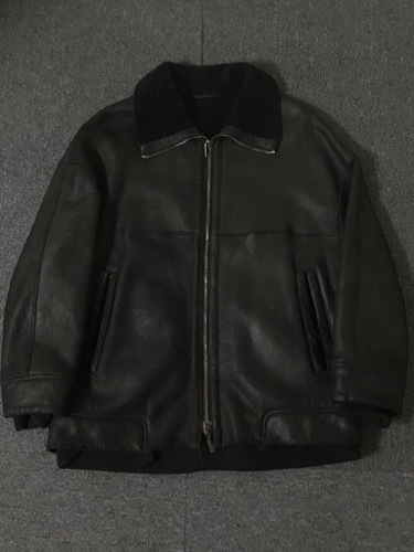 Giorgio Armani leather shearling jacket Italy made (52 size, ~105 추천)