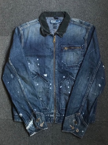 Polo Ralph Lauren dirty faded denim jacket (M size, ~103 추천)