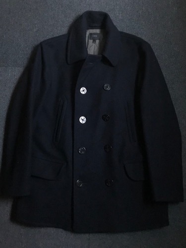 jcrew dark navy wool quilted lining peacoat (L size, ~105 추천)