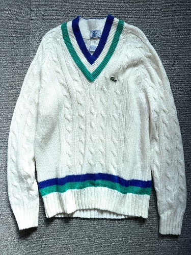 izod lacoste acrylic cable cricket knit (XL size, 100-105 추천)