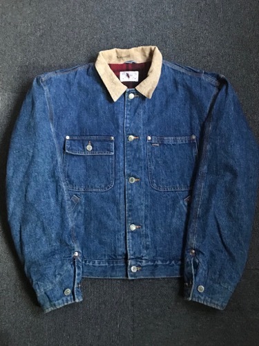 80s Polo Ralph Lauren blanket lined denim jacket USA made (M size, 103~ 추천)
