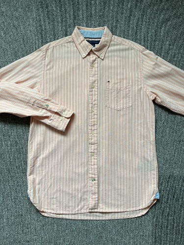 tommy hilfiger stripe ocbd shirt (M size, ~105 까지)