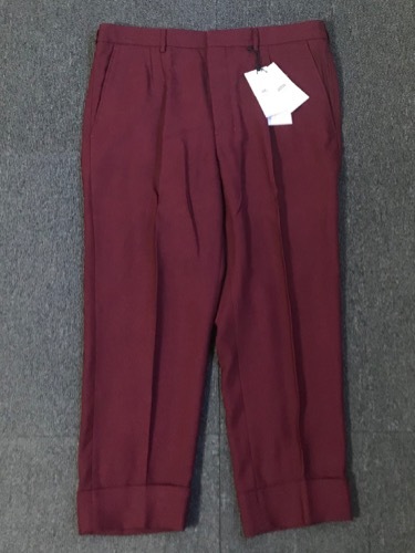 NWT ami rayon/poly pleats carrot fit pants (FR44 size, ~36인치 추천)