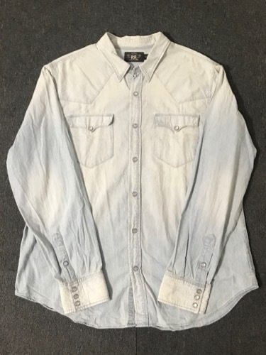 RRL chambray western shirt (XXL size, 103~ 추천)