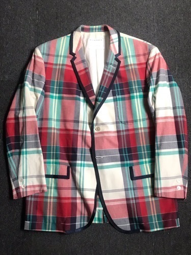 brooks brothers black fleece cotton plaid 2/3 piped blazer (BB5 size, 105~ 추천)