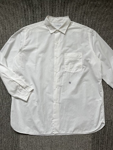 nanamica snap button white shirt (L size, ~105 추천)