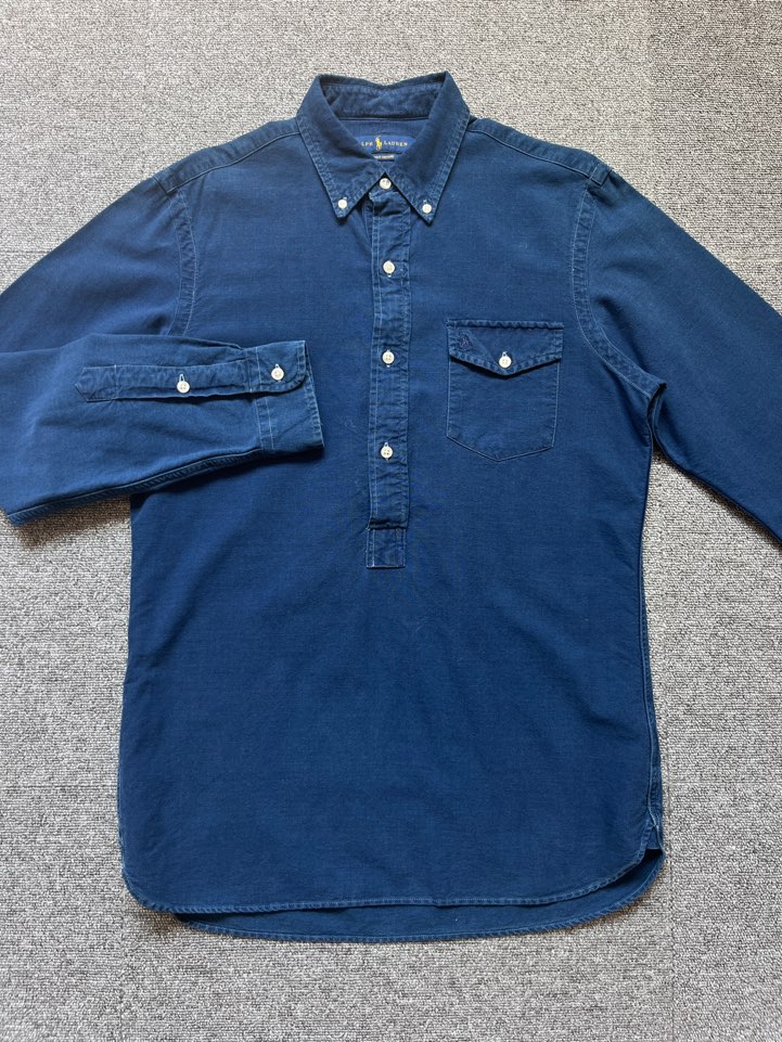 polo indigo oxford cotton pullover shirt (S size, 95-100 추천)