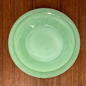 fireking jadeite jane ray dinner/salad plate