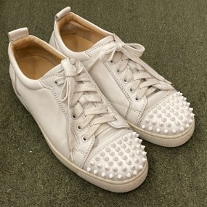 Christian louboutin white leather (255mm-260mm)
