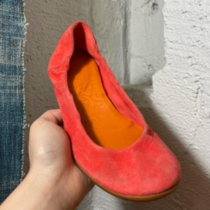 Hermes suede flat shoes (225mm)