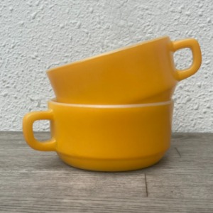vintage fireking milk glass soup mug