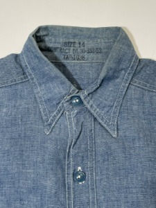 40s USN original chambray shirt (95~100 추천)