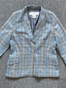 vtg ESCADA wool/silk blend plaid blazer (40 size, 95 전후 추천)