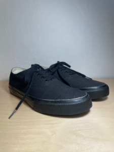 vtg sperry cvo top sider canvas black sneakers (260mm)