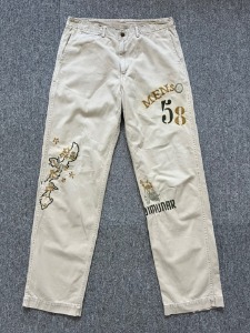 tiger brocante embroidered officer pants (33 inch)