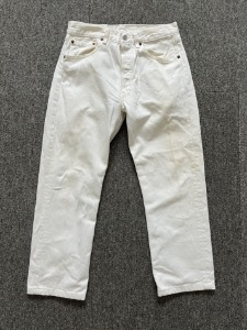 90s levis 501 white jeans (29 inch)