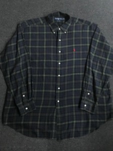 Polo Ralph Luaren cotton plaid shirt (XL size, 105~ 추천)