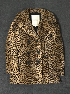 denim &amp; supply fake leopard fur pea coat (XXS size, for women)