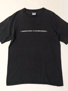 90s ignorance is dangerous tee USA made (M size, 95~103 추천)