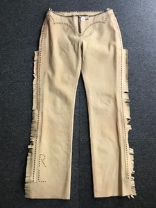 Ralph Lauren leather fringe pants (9 size, 28~30인치 여성분 추천)