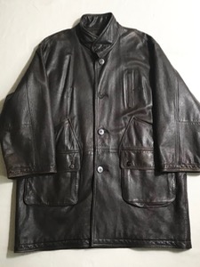 Issey Miyake wrinkled poly,nylon/sheepskin leather reversible coat (S size, ~105 추천)