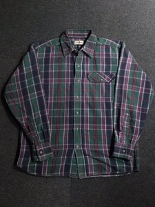 8-90s LLbean cotton plaid work shirt (M size, 103 추천)