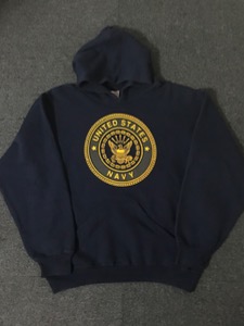 soffe 50/50 US NAVY hooded sweatshirt reflective print USA made (M size, ~105 추천)