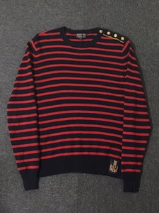 Polo jeans cotton stripe button-shoulder sweater (L size, ~103 추천)