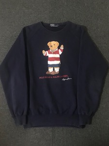 Polo Ralph Lauren faded navy polo bear sweatshirt (L size, ~105 추천)