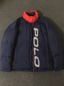 90s Polo sport spell out down puffer jacket (105 size, ~105 추천)
