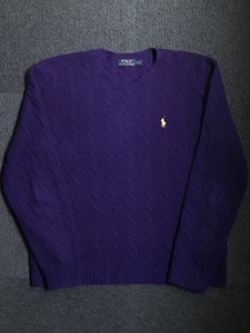 Polo Ralph Lauren merino wool/cashmere cable sweater (M size, ~105 추천)