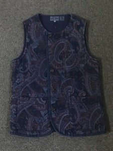 blue blue japan dark indigo paisley cotton/poly vest (1 size, ~103 추천)