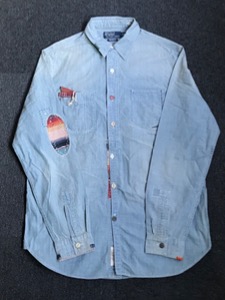 Polo Ralph Lauren patch work chambray work shirt (M size, ~100 추천)