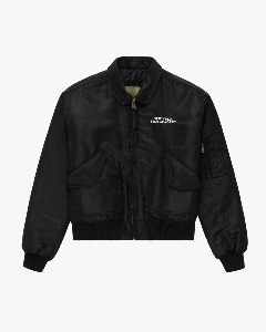 00s black nylon flight jacket (M size, ~105 추천)