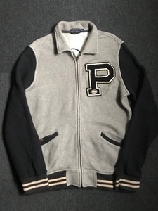 Polo RL cotton/wool patch varsity jacket (L size, ~105 추천)
