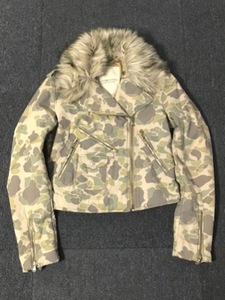 denim&amp;supply RL lightweight padded duck camo rider jacket (L size, for women)