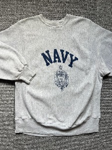 90s MVP us navy reverse weave sweatshirt (L size, 105 추천)