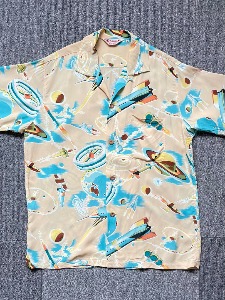 sun surf kuonakakai the spacer shirt hawaiian shirt (M size, 105 추천)