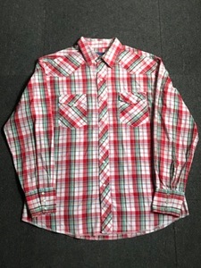 wrangler lightweight cotton plaid western shirt (L size, ~105 추천)