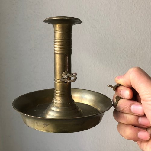 antique brass candleholder