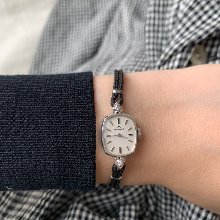 70s movado 14k white gold cocktail watch