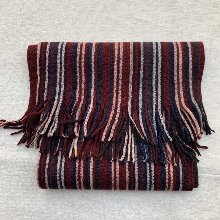 vtg reversible stripe knit muffler