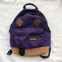 90s eastpak purple canvas/leather backpack