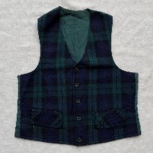 vintage reversible blackwatch vest (100-105 size)