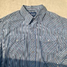 wrangler blue stripe western shirt (105-110 size)