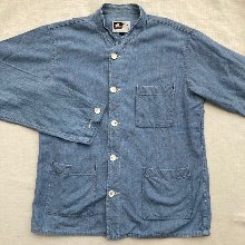 engineered garments chambray china collar shirt (95-100 size)