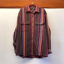 Chaps Ralph Lauren heavy cotton multi color stripe shirt (105)