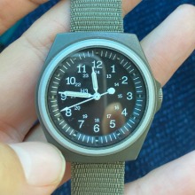 Vintage Stocker &amp; Yale US Govt Issued Sandy 490 Military Watch MIL-W-46374E 1991